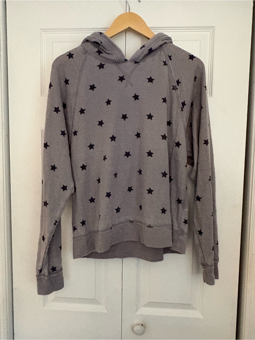 Lucky Brand Gray Star Print Hoodie